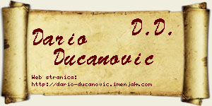 Dario Ducanović vizit kartica
